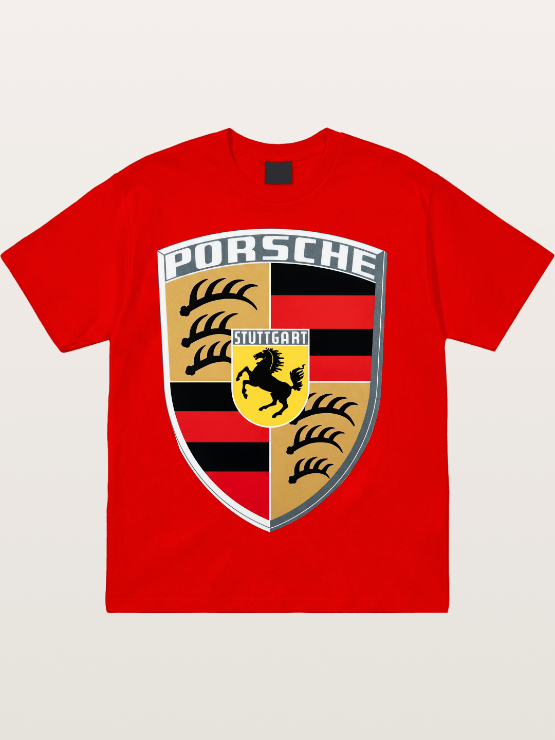 Porsche Crest Shield Design Cotton T-shirt