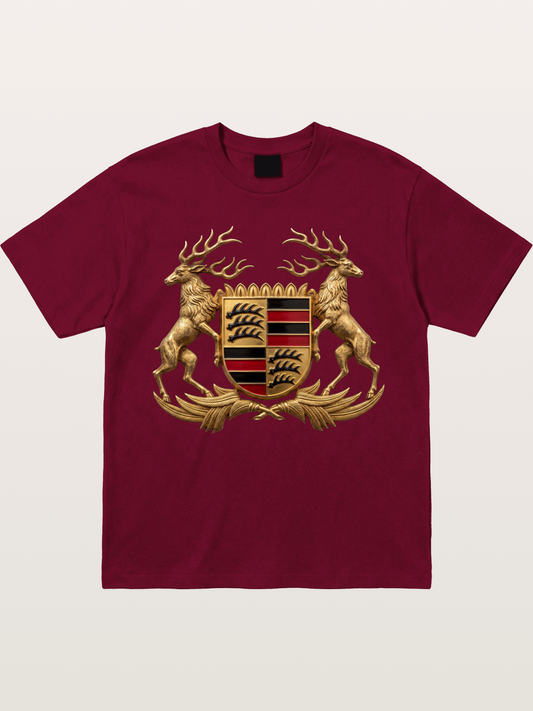 Porsche Crest Deer Artwork Gildan T-shirt
