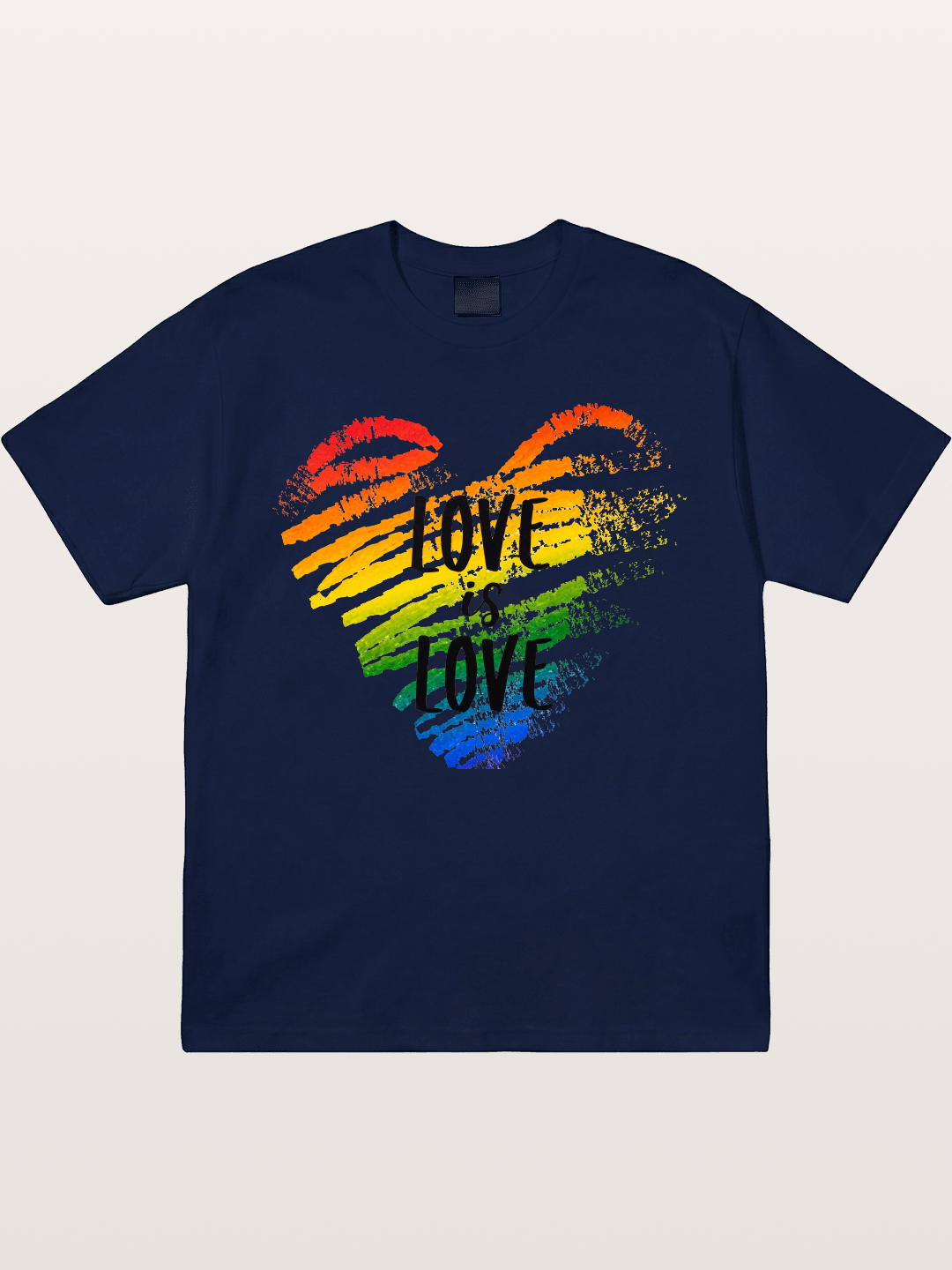 Love Is Love Rainbow Heart Art Gildan T-shirt