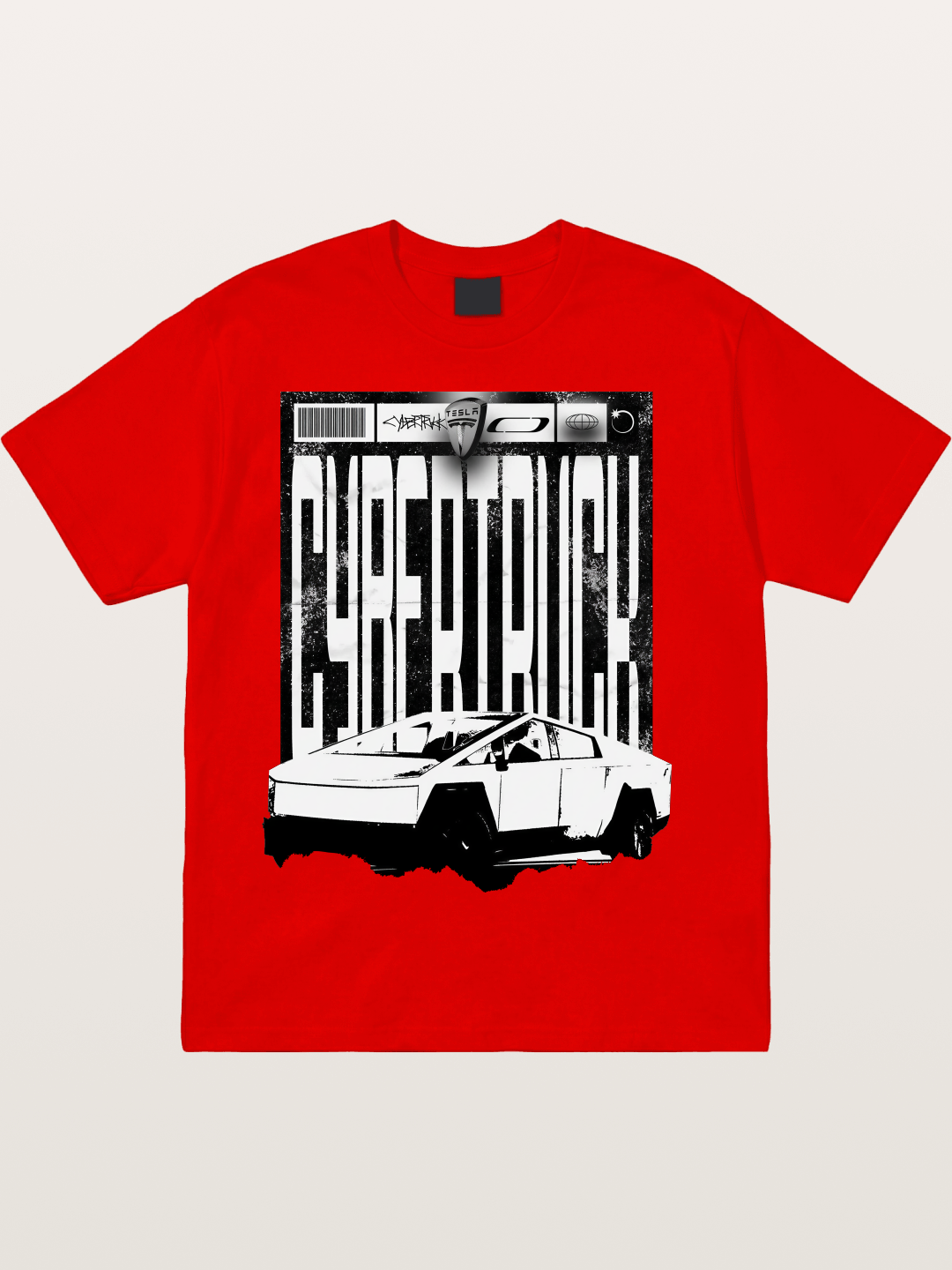 Tesla Cybertruck Glitch Poster Cotton T-shirt