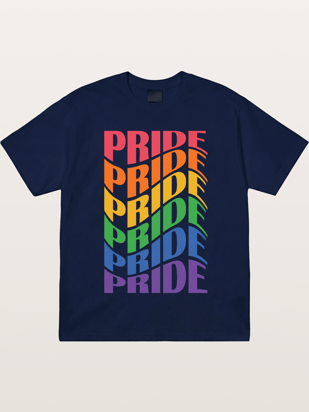 Repeated Pride Rainbow Gradient Design Gildan T-shirt