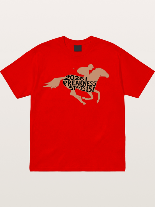 Preakness Stakes 151 Horse Silhouette Cotton T-shirt