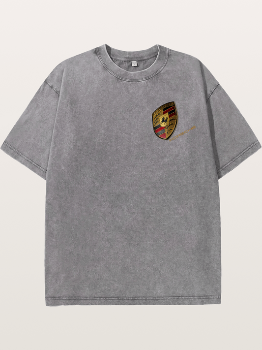 Porsche Classic Emblem Art Washed T-shirt