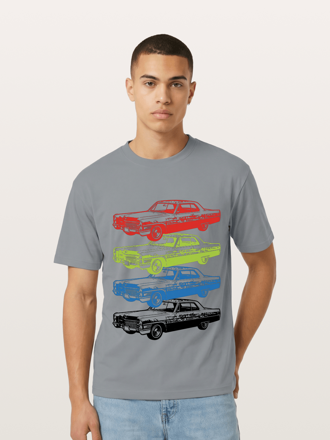 Classic Car Evolution Print Gildan T-shirt
