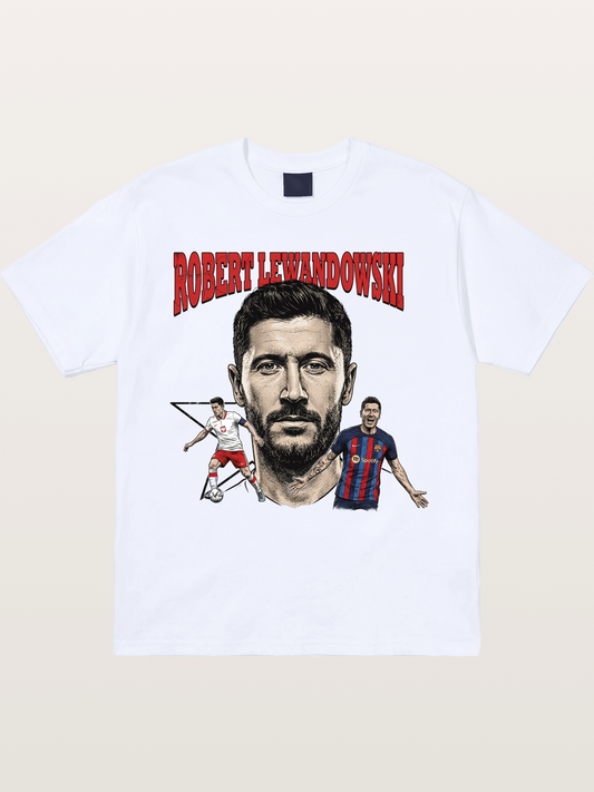 Robert Lewandowski Football Art Gildan T-shirt