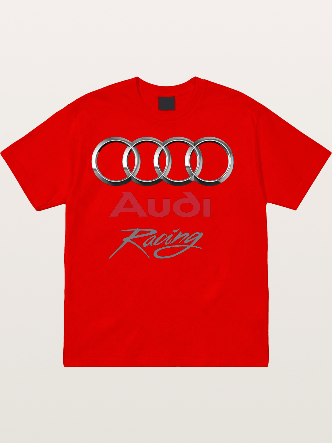 Audi Racing Four Rings Logo Cotton T-shirt