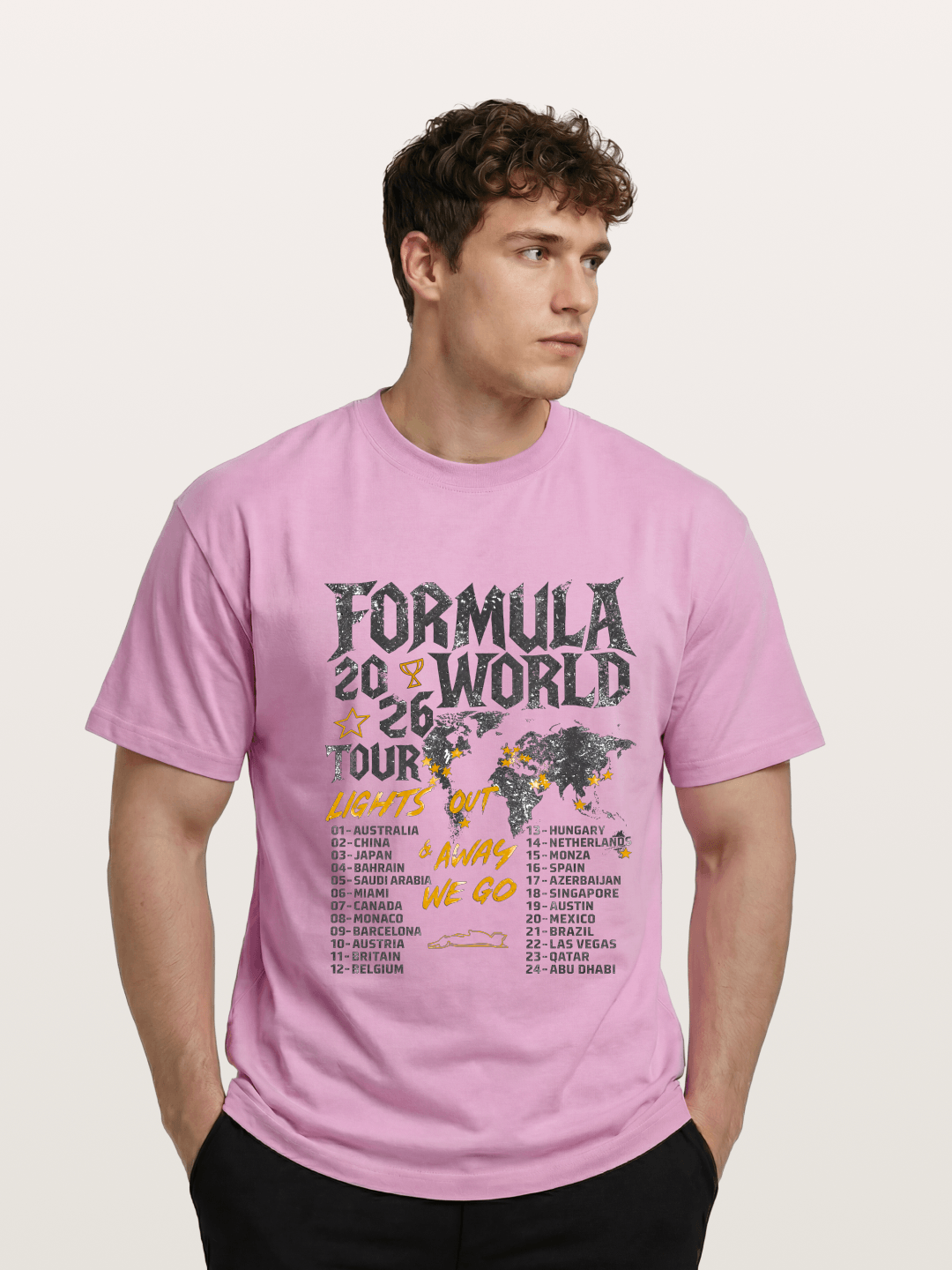 2026 F1 World Tour Poster Gildan T-shirt
