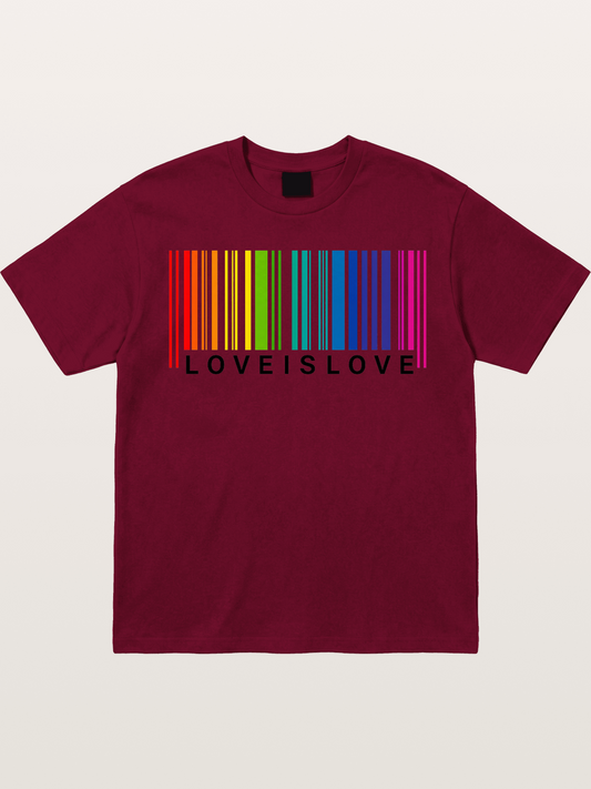 Love Is Love Barcode Style Art Gildan T-shirt