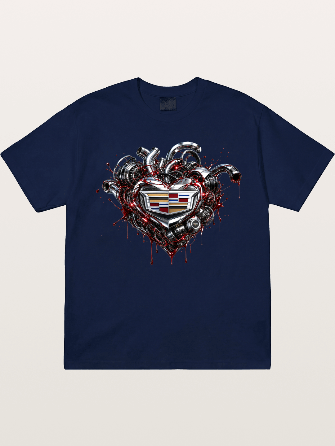 Cadillac Engine Heart Design Gildan T-shirt