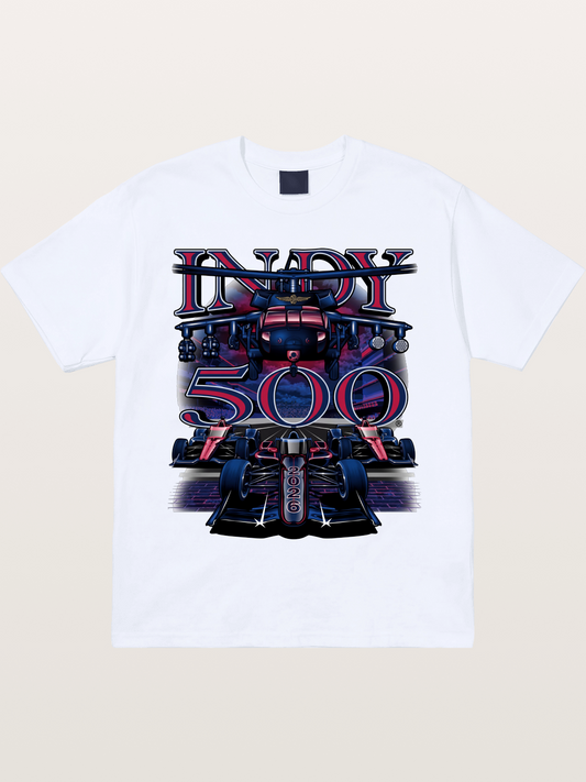 Indy 500 2026 Race Car Neon Art Gildan T-shirt