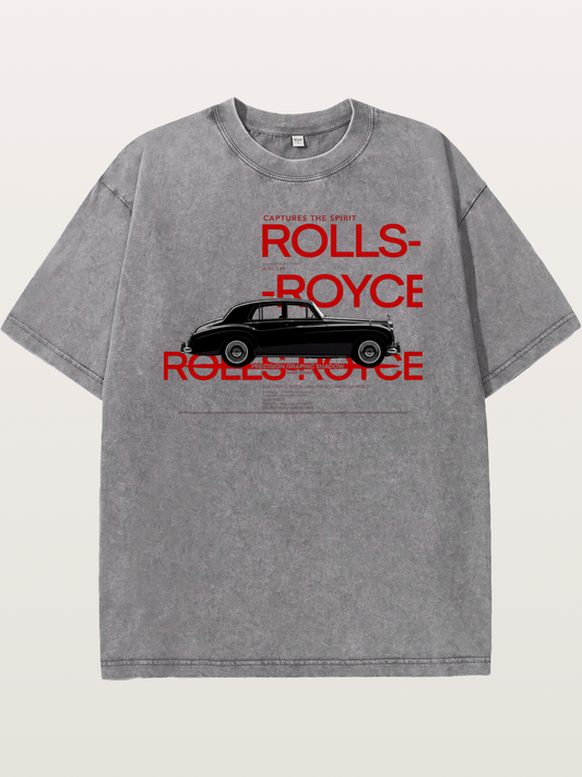 Vintage Rolls Royce Poster Art Washed T-shirt