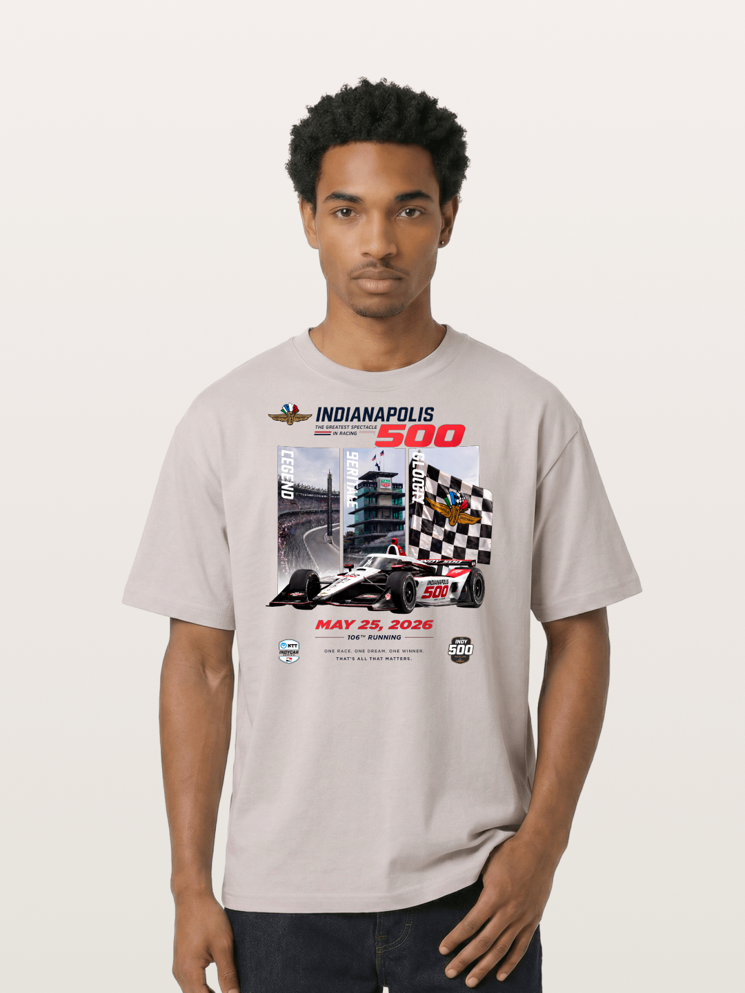 106th Indy 500 Race Day Art Cotton T-shirt