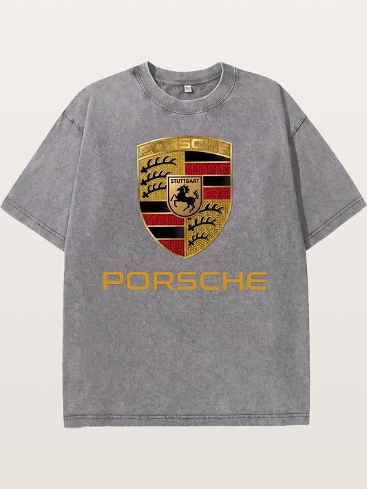 Porsche Golden Emblem Washed T-shirt
