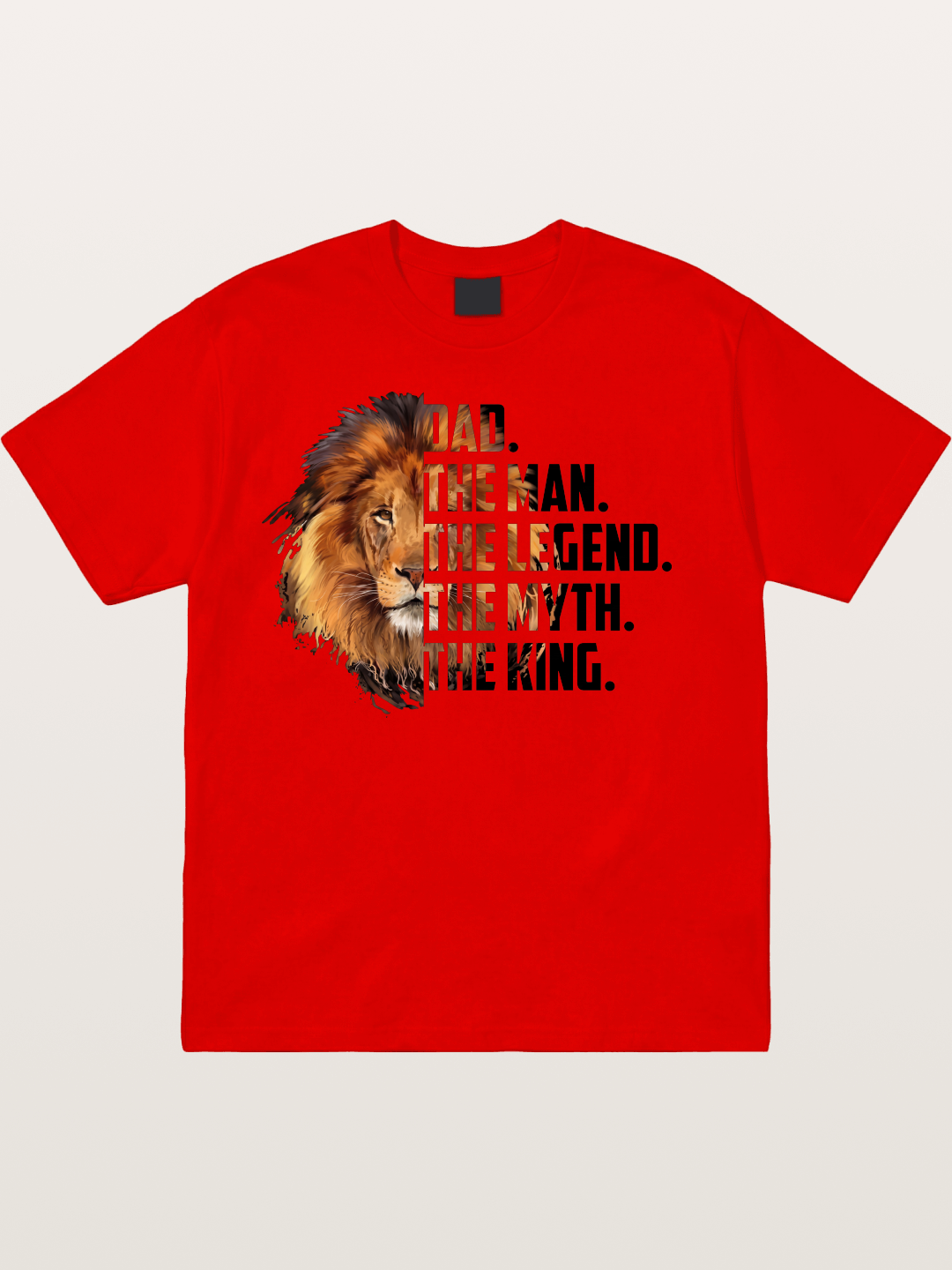Dad The King Lion Design Cotton T-shirt