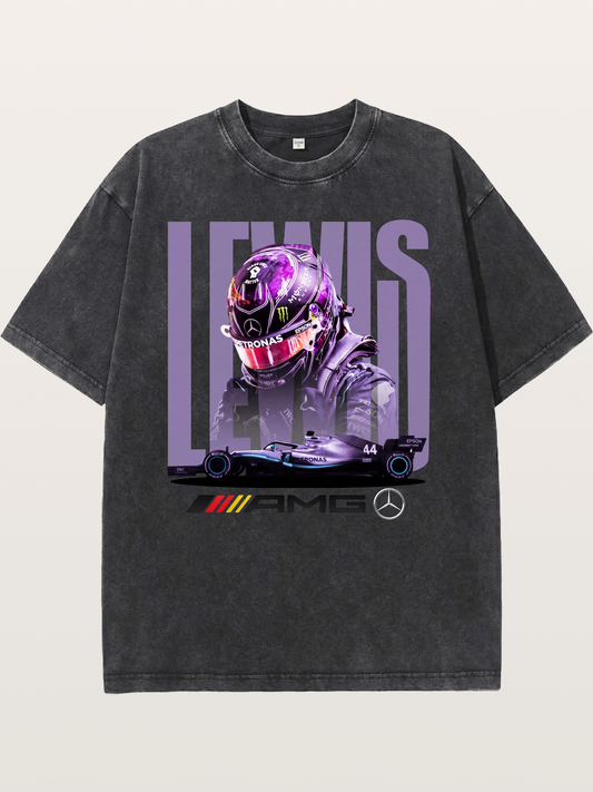 Hamilton 44 Mercedes F1 Washed T-shirt