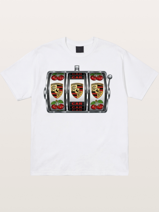 Porsche Slot Machine Art Print Cotton T-shirt