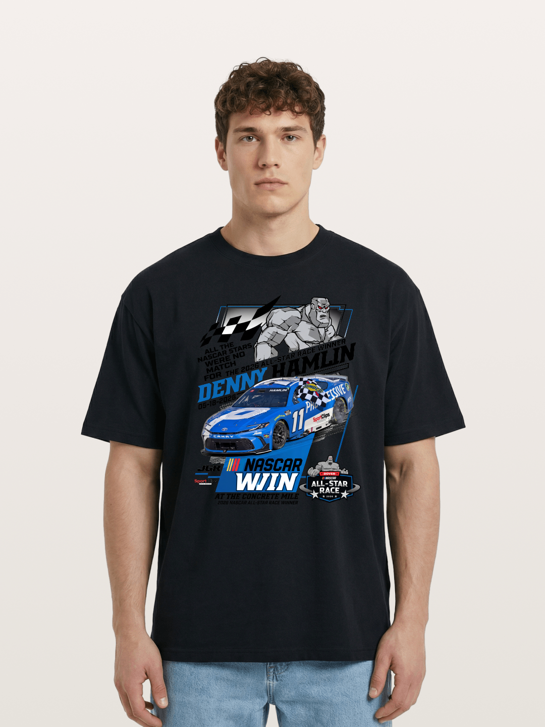 Denny Hamlin #11 2026 All-Star Win Cotton T-shirt