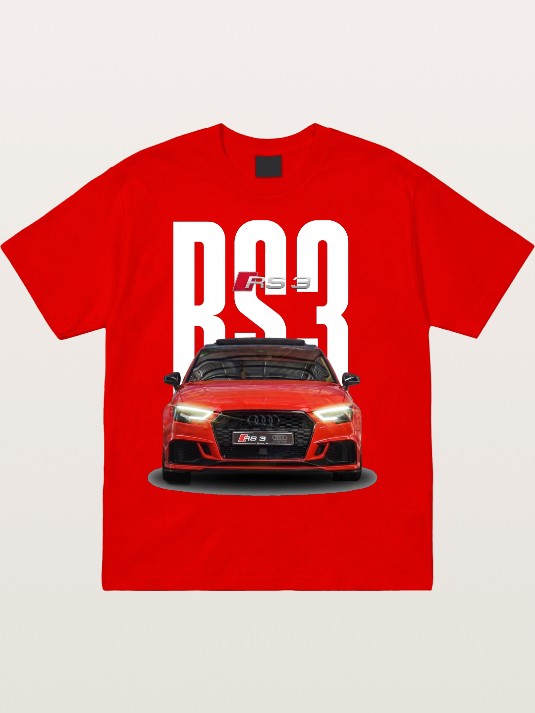 Audi RS3 Red Performance Sedan Cotton T-shirt