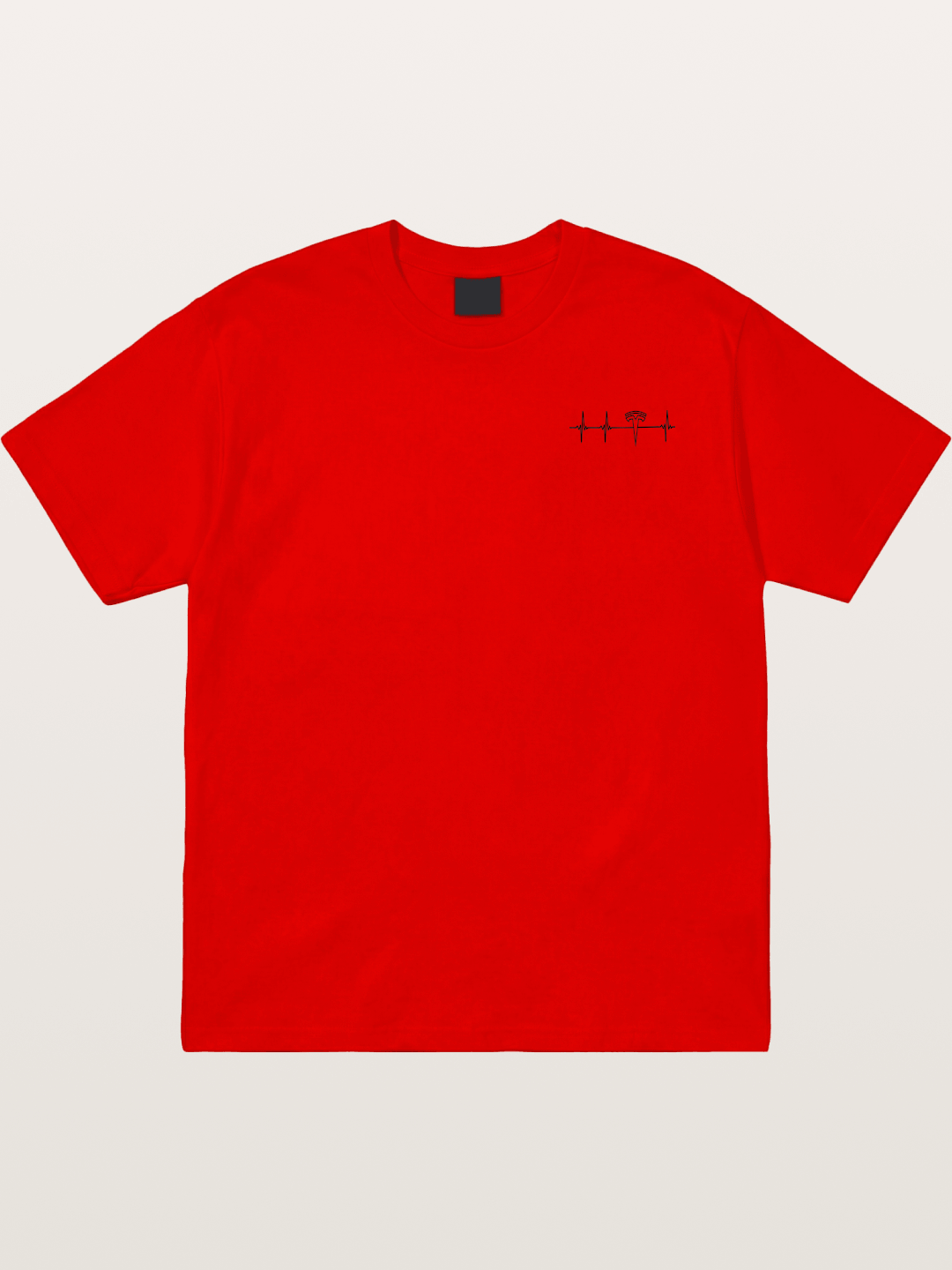 Tesla Logo Heartbeat Sticker Cotton T-shirt