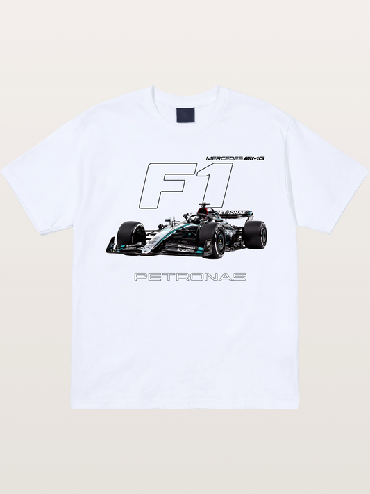 Mercedes F1 Formula Car Print Gildan T-shirt