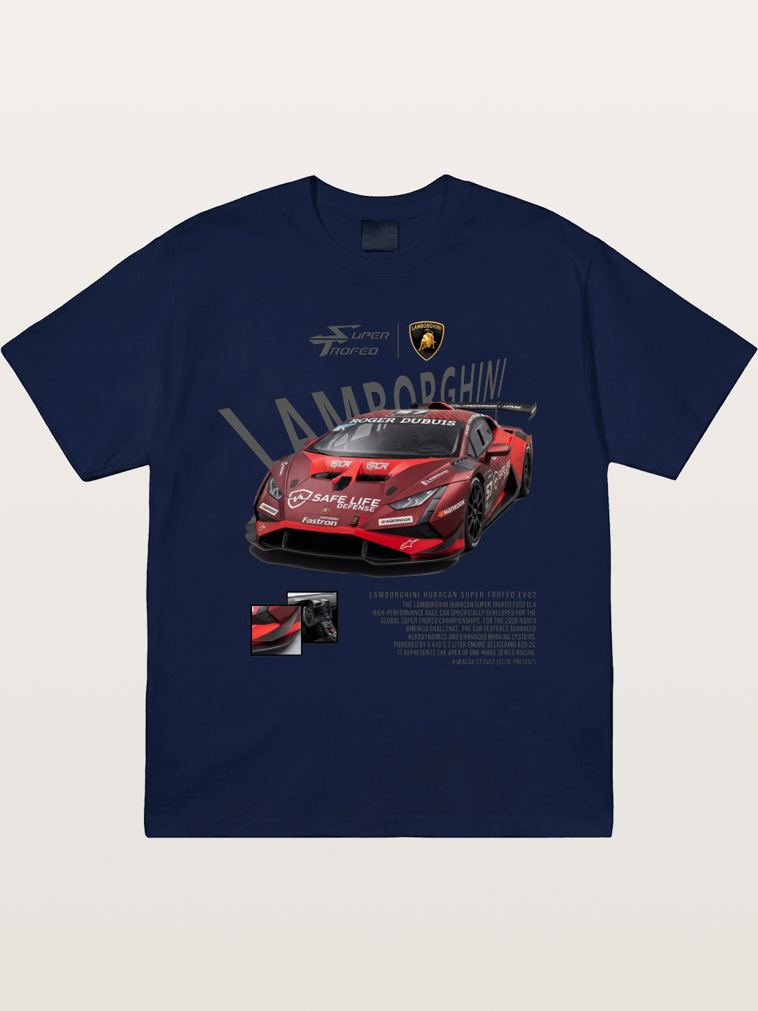 Lamborghini Huracan Red Super Trofeo Gildan T-shirt