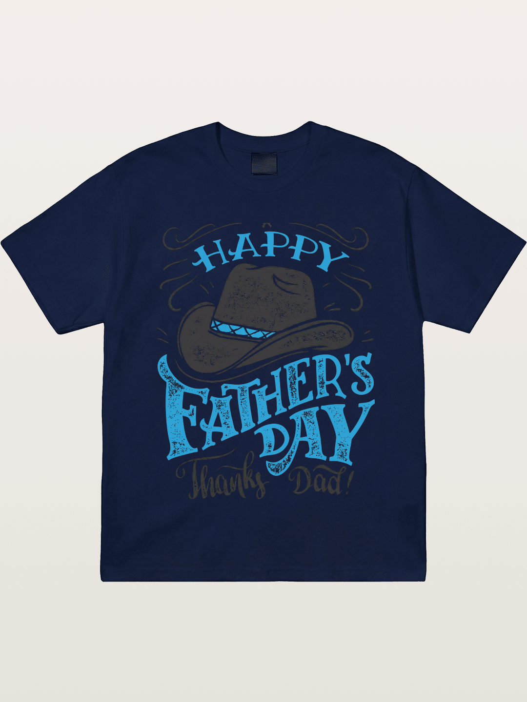 Happy Father's Day Cowboy Hat Gildan T-shirt