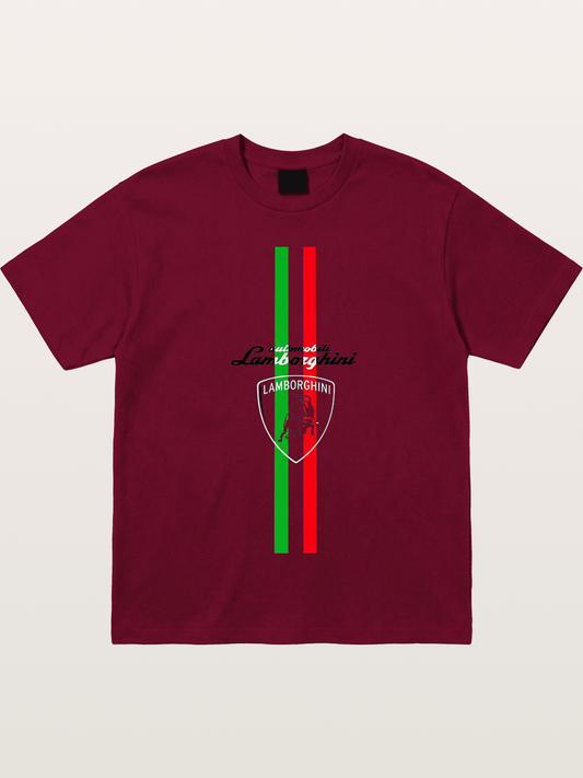 Italian Flag Lamborghini Print Gildan T-shirt