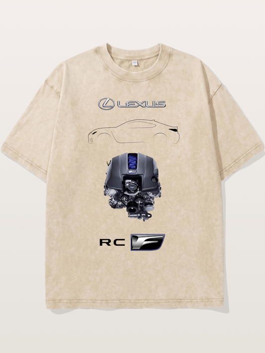 RC F Engine Outline Poster Washed T-shirt