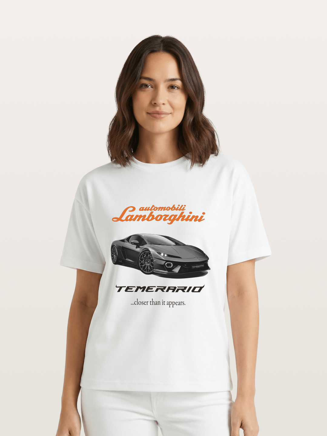Lamborghini Temerario Grey Sports Car Gildan T-shirt