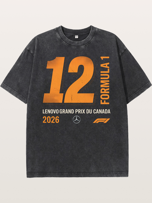 #12 Piastri 2026 F1 Canada Washed T-shirt