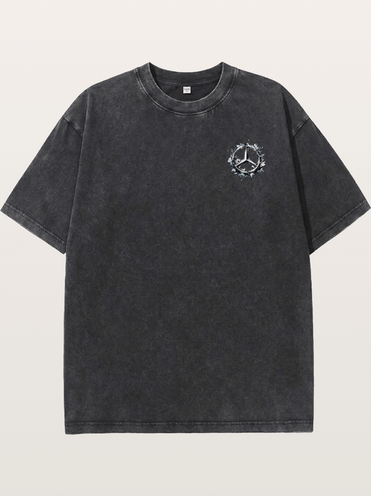 Mercedes Ink Wash Logo Art Washed T-shirt