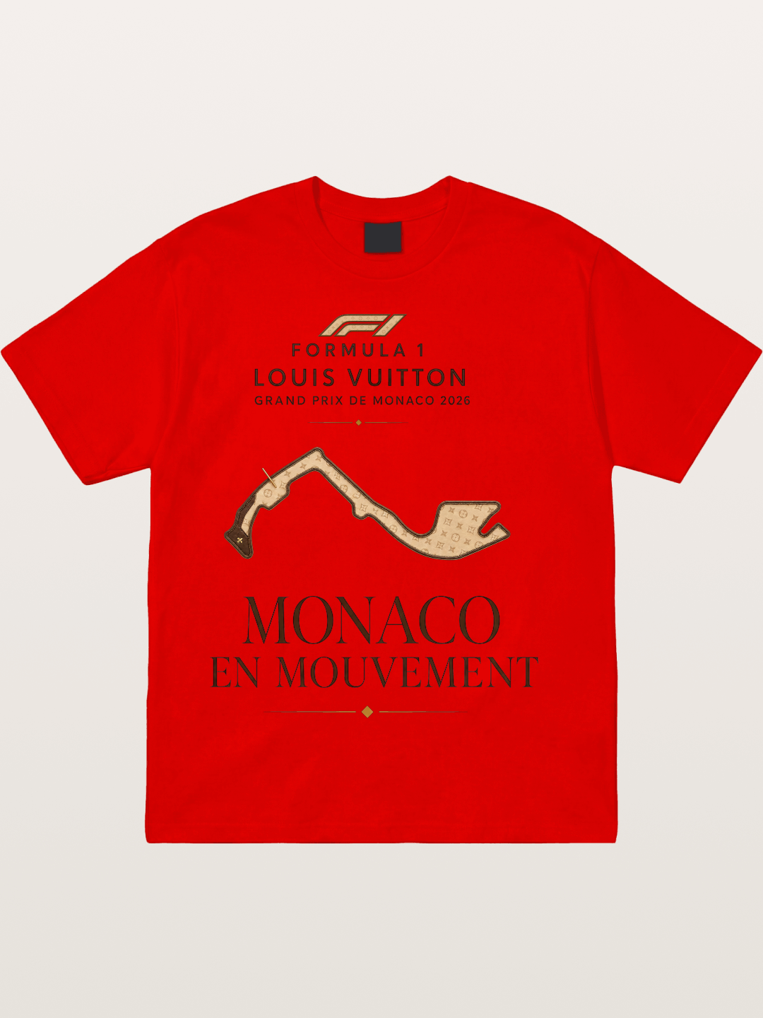 LV Monaco Track Pattern Art Cotton T-shirt