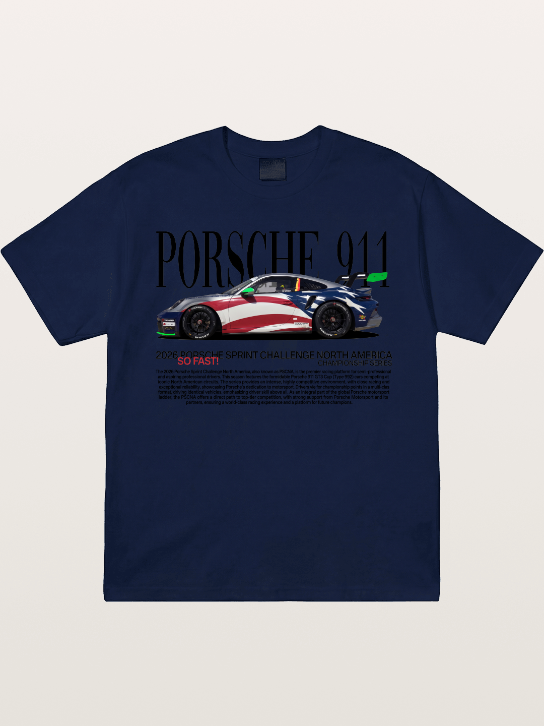 Porsche 911 Sprint Challenge Livery Gildan T-shirt