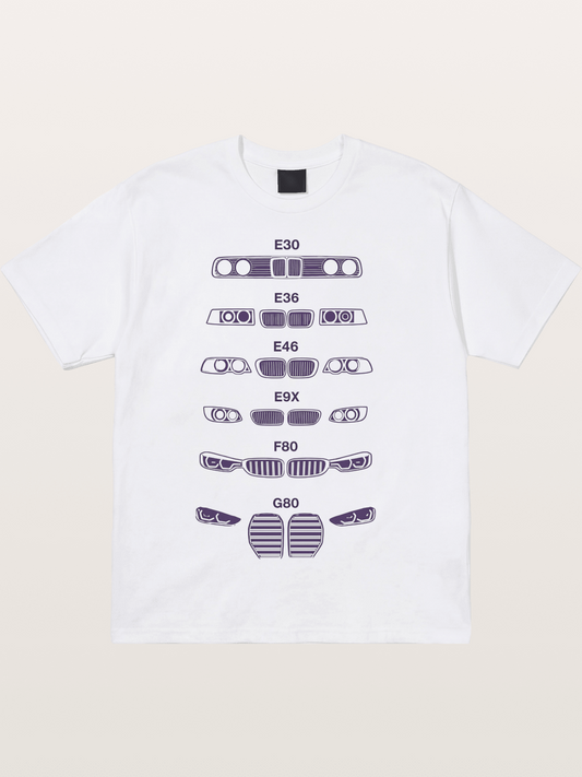 BMW Headlight Generations Print Cotton T-shirt