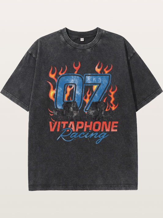 07 Racing Flame Washed T-shirt
