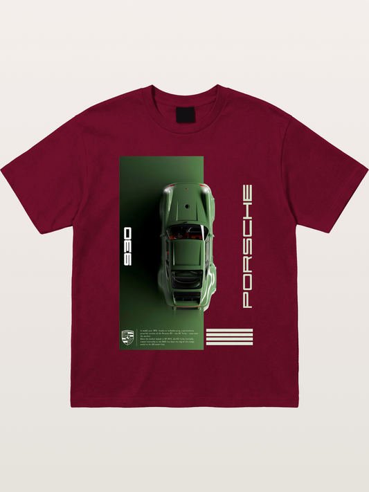 930 Porsche Green Top View Gildan T-shirt