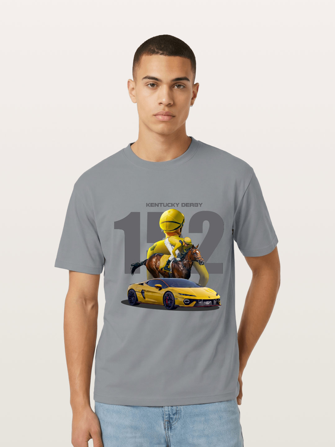 Derby Horse & Lambo Art Gildan T-shirt