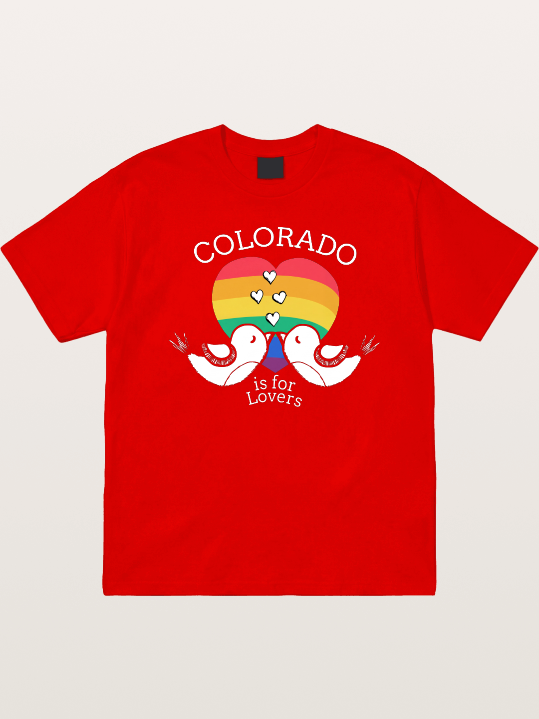 Colorado Trans Pride Heart Design Cotton T-shirt