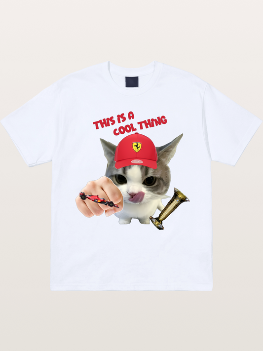 Ferrari Cat F1 Meme Gildan T-shirt