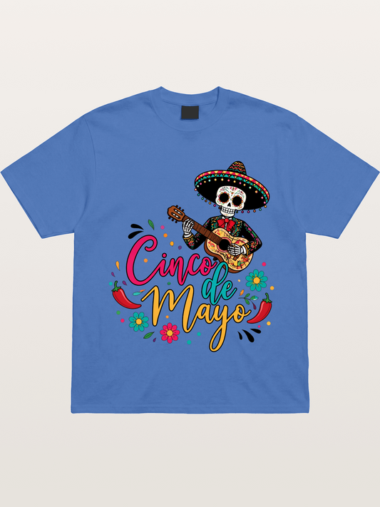 Cinco De Mayo Sugar Skull Graphic Gildan T-shirt