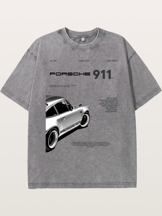1973 911 Classic Profile Art Washed T-shirt