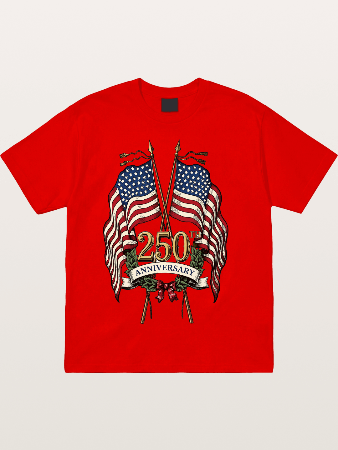 US Flags Anniversary Poster Cotton T-shirt