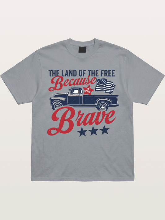 Land of the Free Vintage American Truck Gildan T-shirt