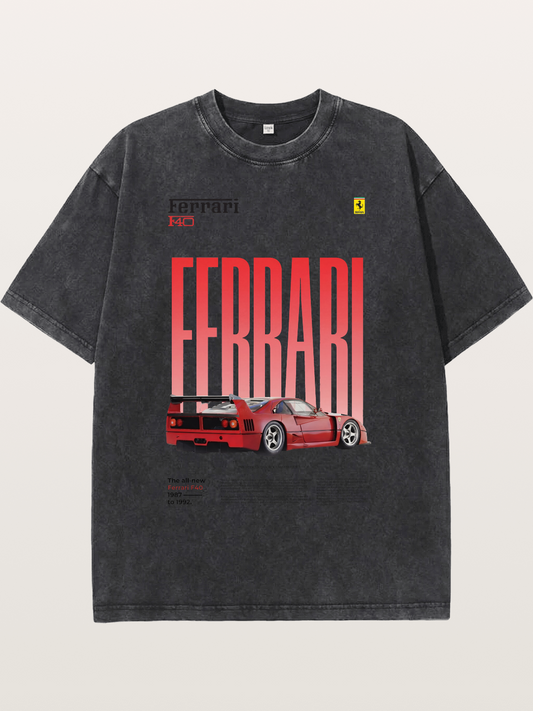 Gradient Red Washed T-shirt