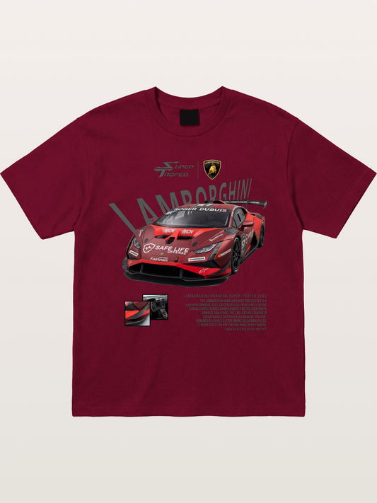 Lamborghini Huracan Red Super Trofeo Gildan T-shirt