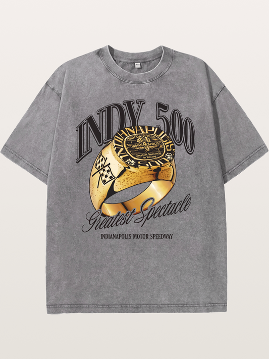 Indy 500 Gold Championship Ring Washed T-shirt