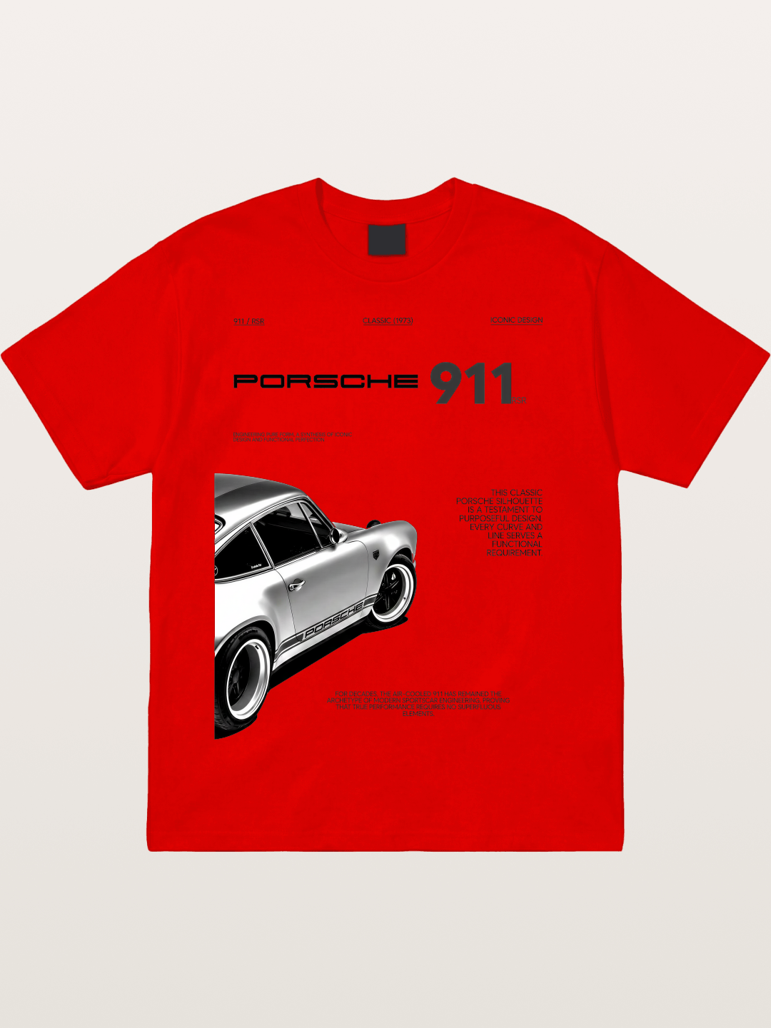 1973 911 Classic Profile Art Cotton T-shirt