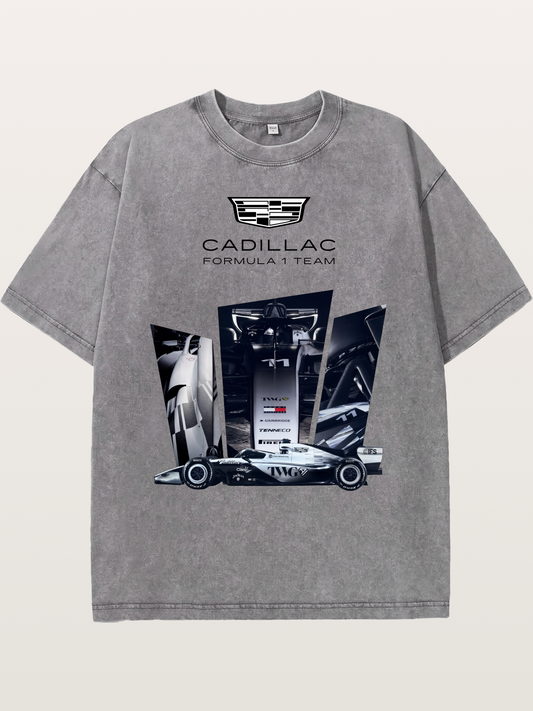 Cadillac F1 Team Racing Art Washed T-shirt