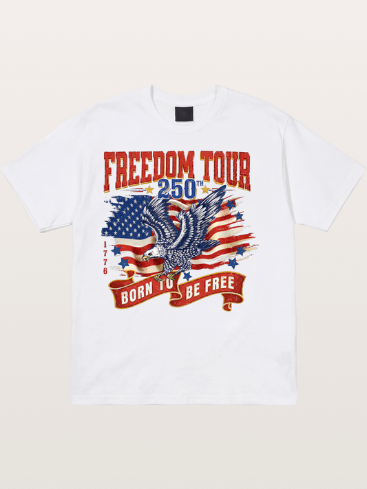 Freedom Tour Eagle Art Cotton T-shirt