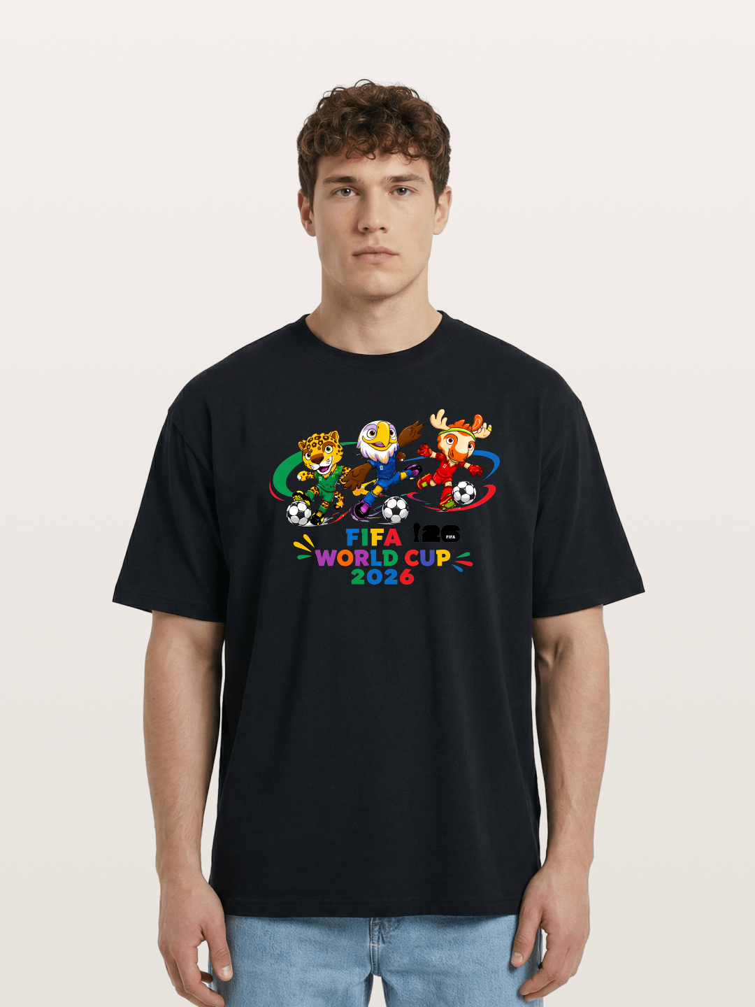 2026 World Cup Mascots Art Cotton T-shirt